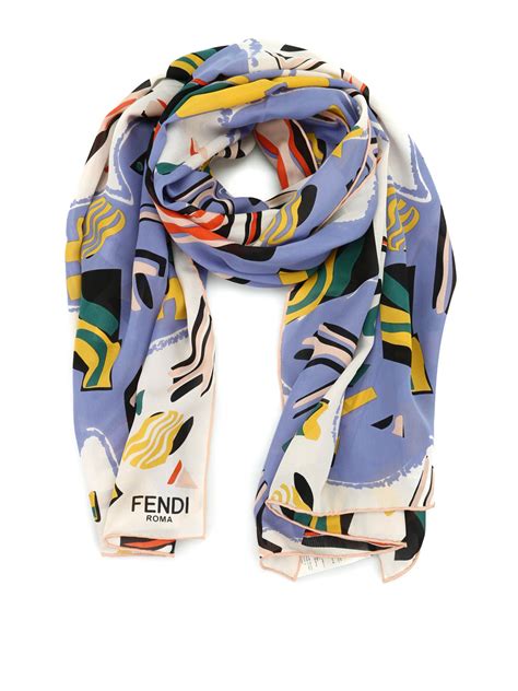 fendi silk twilly|Fendi scarf and shawl.